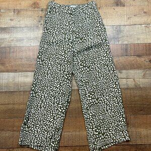 LOFT Olive & Cream Loose Fit Pants size XXS